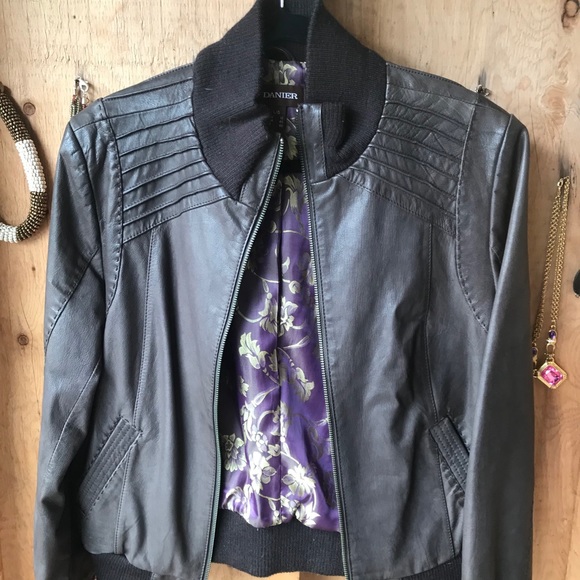 Daniel leather jacket (brown) - Picture 2 of 2